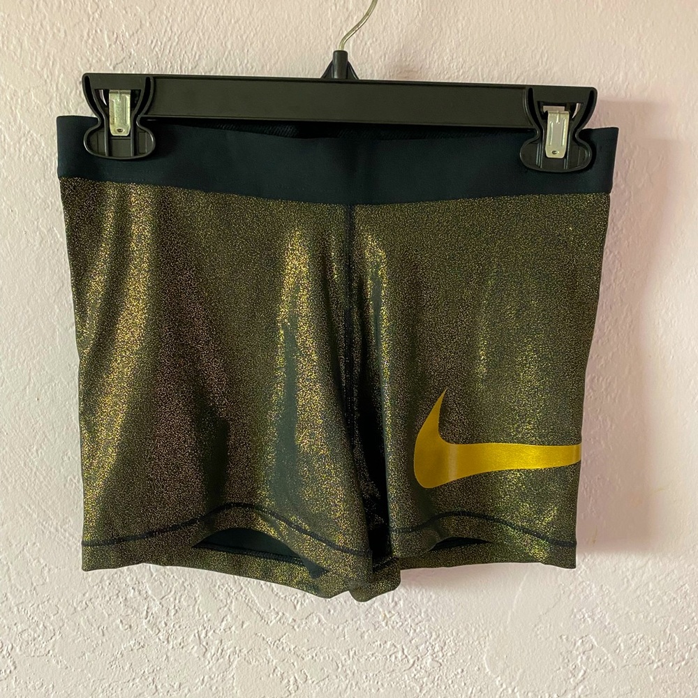 Nike Dri-Fit Black & Gold Metallic Athletic Shirts